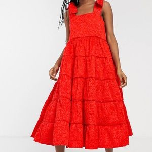Sister Jane Red Tiered Dress